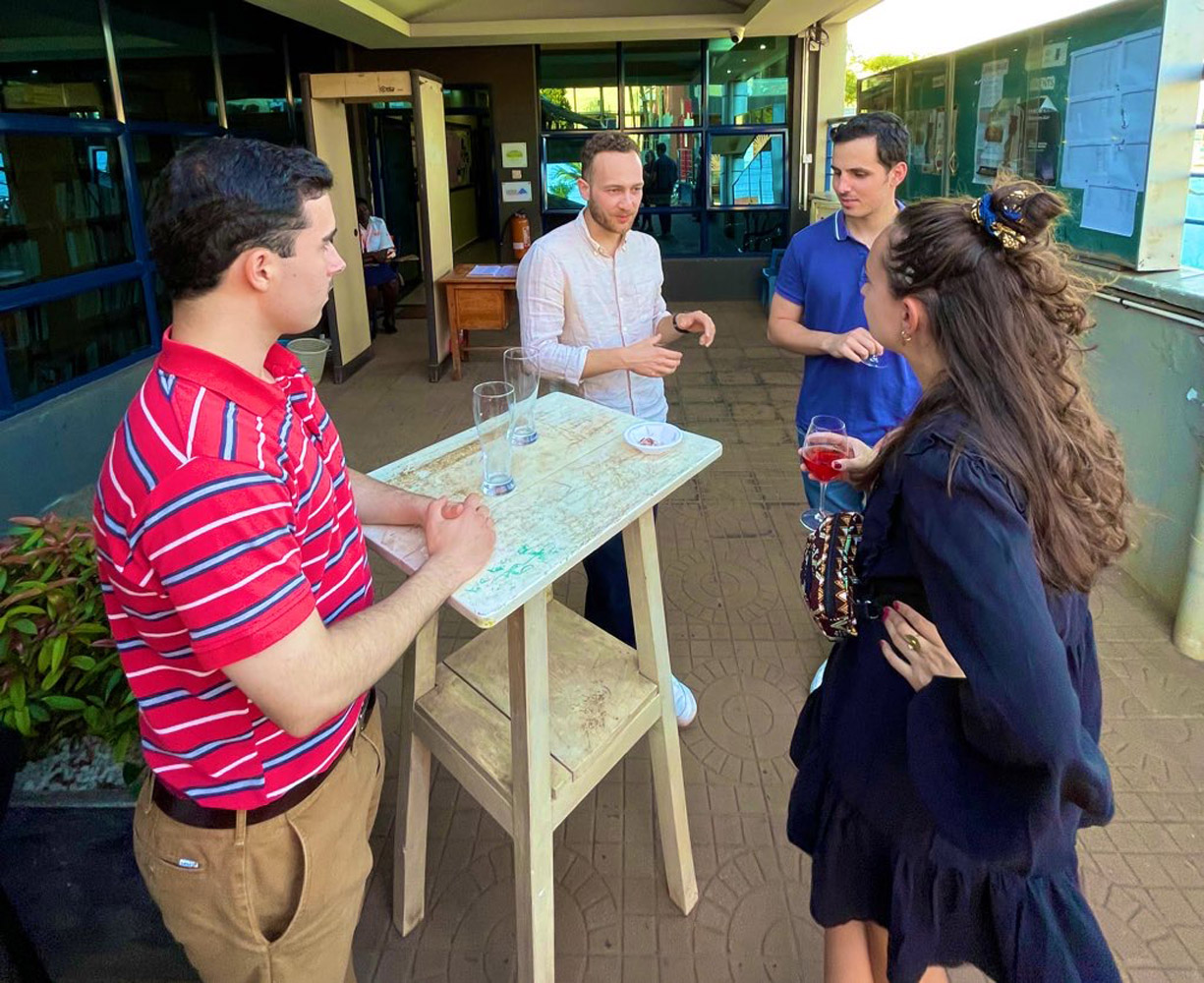 Sign language learning session at Silent Café