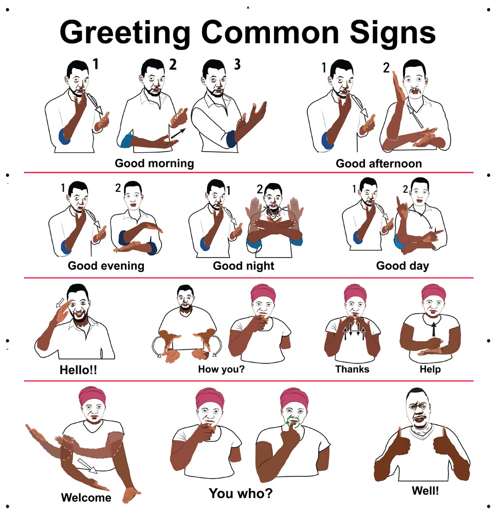 Ugandan Sign Language Greetings Chart